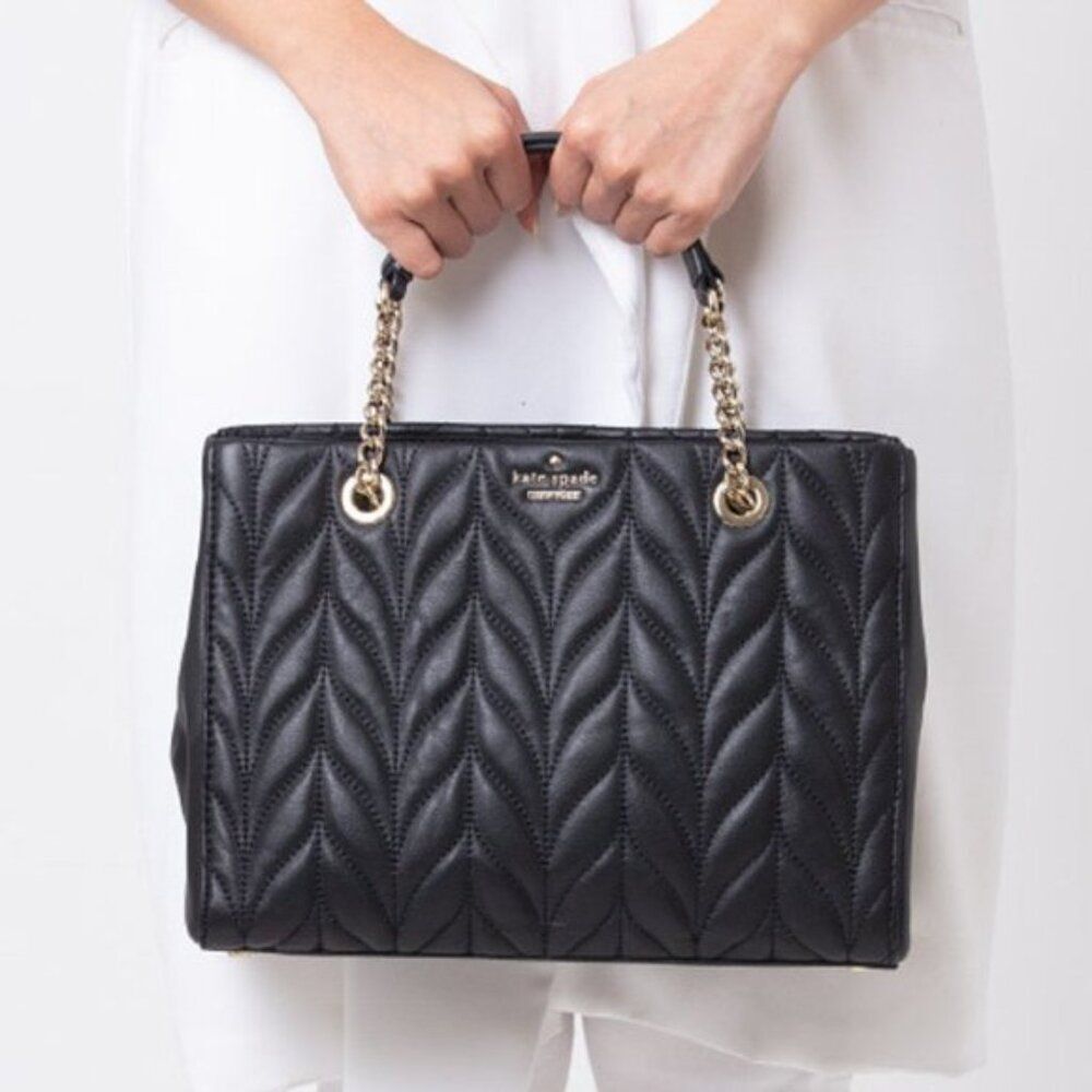 Kate Spade Briar Lane Quilted Leather Meena Black Purse Bag
